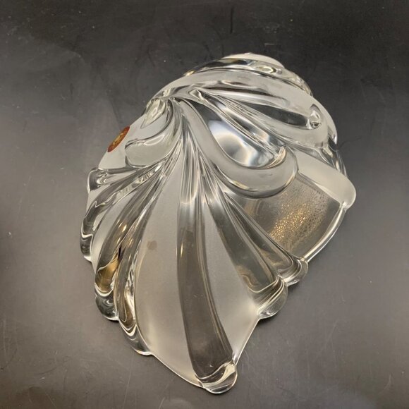 Vintage Walther Clear & Frosted Glass Fruit Bowl Made in Germany - Picture 5 of 11